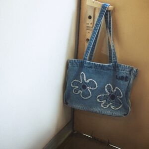 Blue Denim Tote Bag